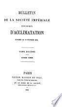 Bulletin de la Société impériale zoologique d'acclimatation