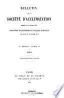 Bulletin de la Société impériale zoologique d'acclimatation