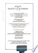 Bulletin de la Société J.-K. Huysmans