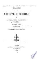 Bulletin de la Société liégeoise de littérature wallonne