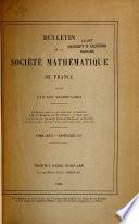 Bulletin de la Société mathématique de France