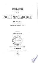 Bulletin de la société minéralogique de france