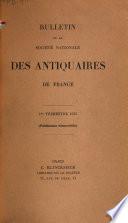 Bulletin de la Société nationale des antiquaires de France