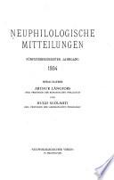 Bulletin de la Société Néophilologique