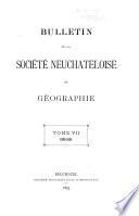 Bulletin de la Société neuchâteloise de géographie
