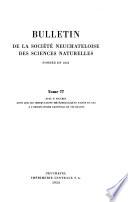 Bulletin de la Société Neuchâteloise des Sciences Naturelles