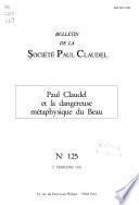 Bulletin de la Société Paul Claudel