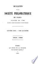 Bulletin de la Société philomathique de Paris