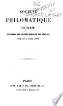 Bulletin de la Société philomathique de Paris