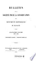 Bulletin de la Société pour la Conservation des Monuments Historiques d'Alsace