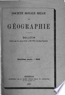 Bulletin de la Société royale belge de géographie