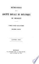 Bulletin de la Société royale de botanique de Belgique, ...