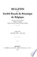 Bulletin de la Société royale de botanique de Belgique, ...