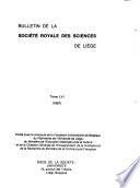 Bulletin de la Société royale des sciences de Liège