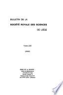 Bulletin de la Société royale des sciences de Liège