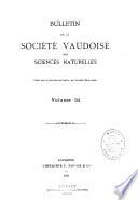 Bulletin de la Société vaudoise des sciences naturelles