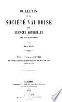 Bulletin de la Société vaudoise des sciences naturelles