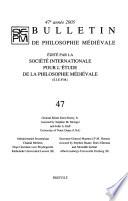 Bulletin de philosophie médiévale