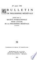 Bulletin de philosophie médiévale
