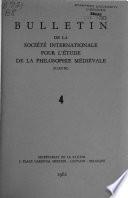 Bulletin de philosophie médiévale