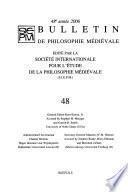 Bulletin de philosophie médiévale
