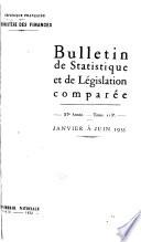 Bulletin de statistique et de législation comparée