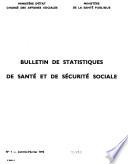 Bulletin de Statistiques de Santé et de Sécurité Sociale