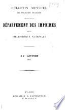 Bulletin des acquisitions étrangères de la Bibliothèque nationale