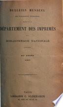 Bulletin des acquisitions étrangères de la Bibliothèque nationale