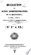 Bulletin des actes administratifs de la Martinique