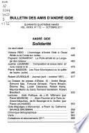 Bulletin des amis d'André Gide