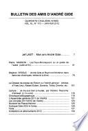 Bulletin des amis d'André Gide