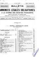 Bulletin des Annonces Legales Obligatiores