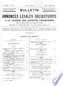 Bulletin Des Annonces Legales Obligatoires a La Charge Des Societes Financieres