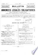 Bulletin des Annonces Legales Obligatoires