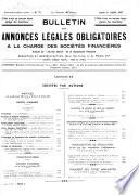 Bulletin Des Annones Legales Obligatoires 