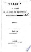 Bulletin des arrêts de la Cour de cassation rendus en matière civile