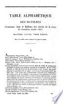 Bulletin des arrêts