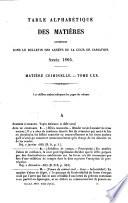 Bulletin des arrêts