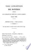 Bulletin des arrêts