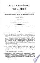 Bulletin des arrêts