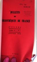 Bulletin des bibliothèques de France