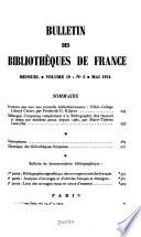 Bulletin des bibliothèques de France