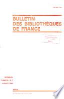 Bulletin des bibliothèques de France