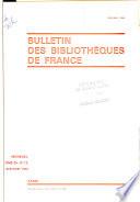 Bulletin des bibliothèques de France