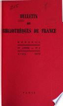 Bulletin des bibliothèques de France