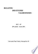 Bulletin des études Valéryennes