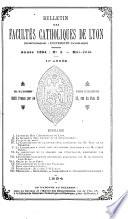 Bulletin des Facultés catholiques de Lyon