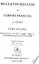 BULLETIN DES LOIS DE L'EMPIRE FRANÇAIS.