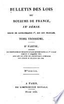 [Bulletin des lois de la République Française / 1 ] ; Bulletin des lois du Royaume de France. Partie I